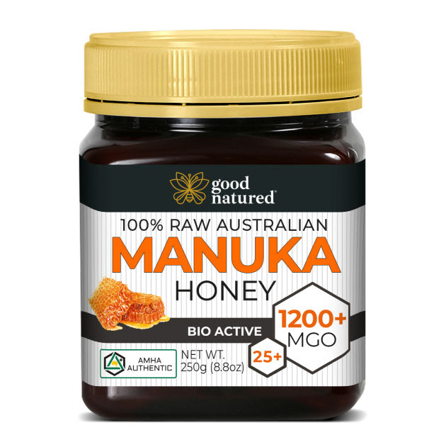 Highest Strength Medical Grade Manuka Honey MGO 1200+ / 24+ - Non GMO - Raw, Active - AMHA Certified - (NPA 24+) 250g (8.8oz) by Good Natured