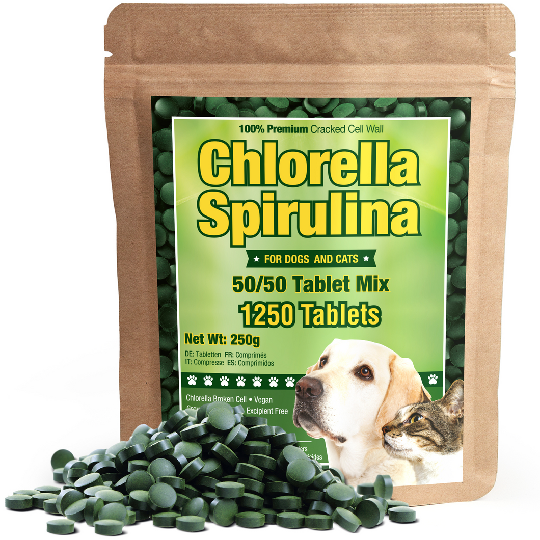 Spirulina Chlorella Tablets for Dogs & Cats